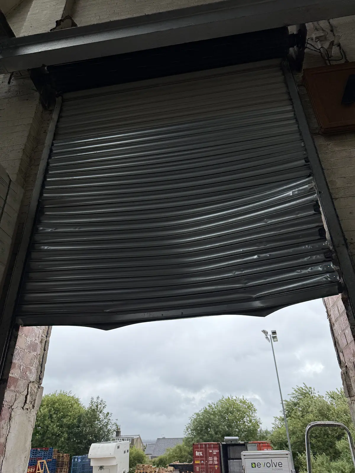 green insulated roller shutters