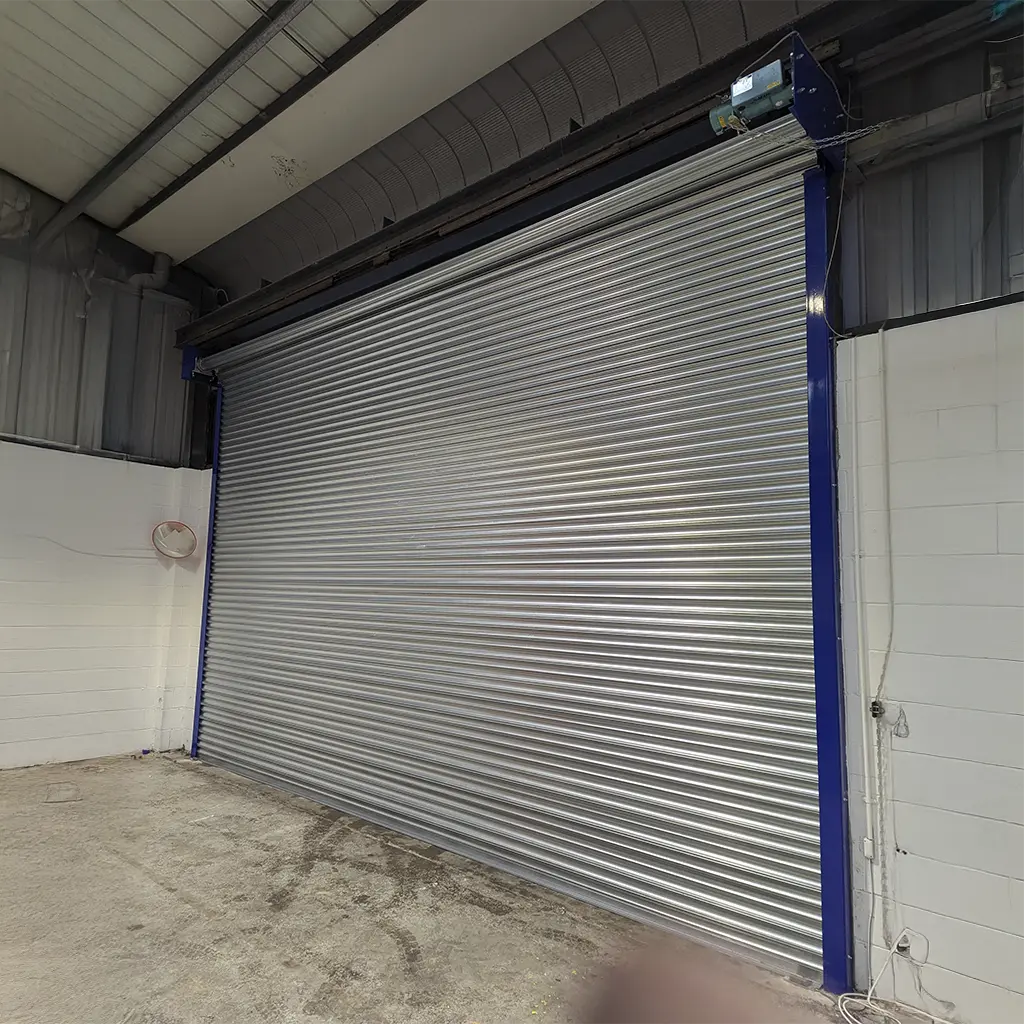 green insulated roller shutters
